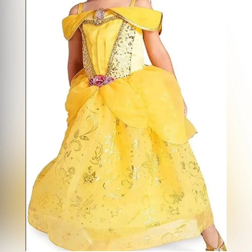 Disney Yellow Princess Belle Dress Costume with Pink Accents